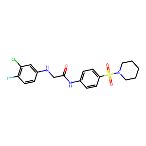 CAS: 853695-44-0 | PC1005770 | 2-((3-Chloro-4-fluorophenyl)amino)-N-(4-(piperidin-1-ylsulfonyl)phenyl)acetamide