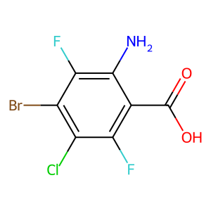 CAS: 2387928-70-1 | PC100582 | 2-Amino-4-bromo-5-chloro-3,6-difluorobenzoic acid