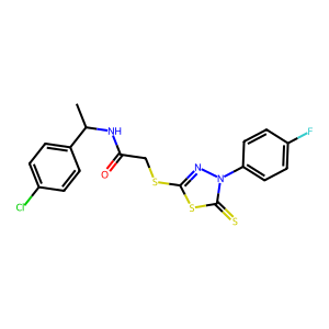 CAS: 869866-06-8 | PC1005863 | N-(1-(4-Chlorophenyl)ethyl)-2-((4-(4-fluorophenyl)-5-thioxo-4,5-dihydro-1,3,4-thiadiazol-2-yl)thio)acetamide