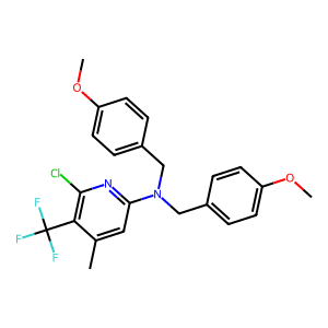 CAS: 2411793-22-9 | PC1005884 | 6-Chloro-N,N-bis(4-methoxybenzyl)-4-methyl-5-(trifluoromethyl)pyridin-2-amine