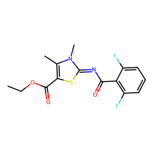 CAS: 476643-66-0 | PC1005887 | Ethyl (Z)-2-((2,6-difluorobenzoyl)imino)-3,4-dimethyl-2,3-dihydrothiazole-5-carboxylate