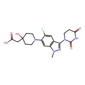 CAS: 2654826-81-8 | PC1006197 | 2-(1-(3-(2,4-Dioxotetrahydropyrimidin-1(2H)-yl)-5-fluoro-1-methyl-1H-indazol-6-yl)-4-hydroxypiperidin-4-yl)acetic acid