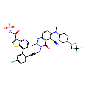 CAS: 2575840-38-7 | PC1006411 | 7-(5-Chloro-2-(3-(5-cyano-6-((1-(3,3-difluorocyclobutyl)piperidin-4-yl)(methyl)amino)-2-methyl-4-oxopyrido[3,4-d]pyrimidin-3(4H)-yl)prop-1-yn-1-yl)phenyl)-N-(methylsulfonyl)thieno[3,2-b]pyridine-3-car