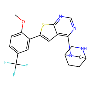 CAS: 2765254-39-3 | PC1007693 | 4-(2,5-Diazabicyclo[2.2.2]octan-2-yl)-6-(2-methoxy-5-(trifluoromethyl)phenyl)thieno[2,3-d]pyrimidine