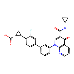 CAS: 934995-87-6 | PC1007713 | (1R,2R)-2-(3'-(3-(Cyclopropylcarbamoyl)-4-oxo-1,8-naphthyridin-1(4H)-yl)-3-fluoro-[1,1'-biphenyl]-4-yl)cyclopropane-1-carboxylic acid