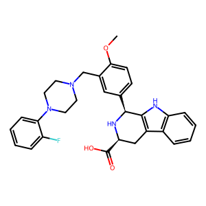 CAS: 1137264-00-6 | PC1007829 | (1S,3S)-1-(3-((4-(2-Fluorophenyl)piperazin-1-yl)methyl)-4-methoxyphenyl)-2,3,4,9-tetrahydro-1H-pyrido[3,4-b]indole-3-carboxylic acid