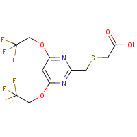 CAS:886762-32-9 | PC10163 | 2-[4,6-Bis(2,2,2-trifluoroethoxy)pyrimidin-2-yl)methylthio]acetic acid