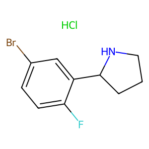 CAS: 2304584-12-9 | PC101688 | 2-(5-BROMO-2-FLUOROPHENYL)PYRROLIDINE HCL