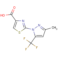 CAS:449778-74-9 | PC10198 | 2-[3-Methyl-5-(trifluoromethyl)-1H-pyrazol-1-yl]-1,3-thiazole-4-carboxylic acid