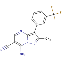 CAS:863305-83-3 | PC10212 | 7-Amino-2-methyl-3-[3-(trifluoromethyl)phenyl]pyrazolo[1,5-a]pyrimidine-6-carbonitrile