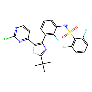 CAS: 1195768-23-0 | PC102594 | N-(3-(2-(tert-Butyl)-5-(2-chloropyrimidin-4-yl)thiazol-4-yl)-2-fluorophenyl)-2,6-difluorobenzenesulfonamide