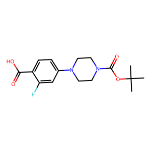 CAS: 1121596-45-9 | PC102740 | 4-(4-(Tert-butoxycarbonyl)piperazin-1-yl)-2-fluorobenzoic acid