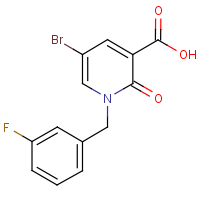 CAS:886360-92-5 | PC10282 | 5-Bromo-1-(3-fluorobenzyl)-2-oxo-1,2-dihydropyridine-3-carboxylic acid