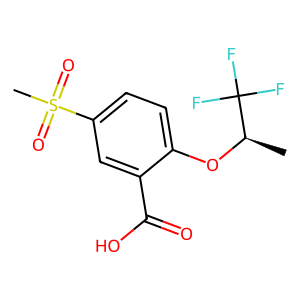 CAS: 845616-83-3 | PC103125 | 5-Methylsulfonyl-2-[((R)-2,2,2-trifluoro-1-methylethyl)oxy]benzoic acid