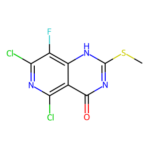 CAS: 2763157-90-8 | PC103464 | 5,7-Dichloro-8-fluoro-2-(methylthio)pyrido[4,3-d]pyrimidin-4(1H)-one