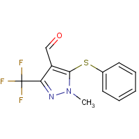 CAS:321533-77-1 | PC10371 | 1-Methyl-5-(phenylsulphanyl)-3-(trifluoromethyl)-1H-pyrazole-4-carboxaldehyde