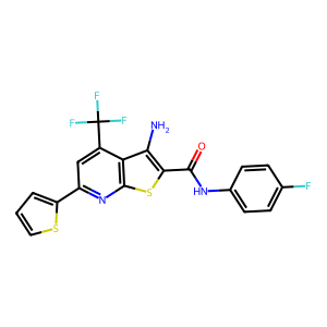 CAS: 313380-27-7 | PC105210 | 3-Amino-6-Thiophen-2-Yl-4-Trifluoromethyl-Thieno[2,3-B]Pyridine-2-Carboxylic Acid (4-Fluoro-Phenyl)-Amide