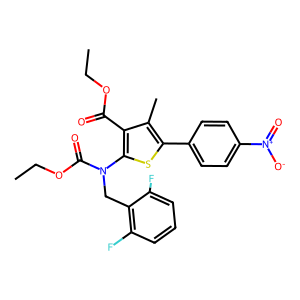 CAS: 308831-94-9 | PC105334 | Ethyl 2-((2,6-Difluorobenzyl)(Ethoxycarbonyl)Amino)-4-mEthyl-5-(4-Nitrophenyl)Thiophene-3-Carboxylate