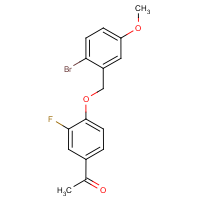 CAS:885949-81-5 | PC10560 | 1-{4-[(2-Bromo-5-methoxybenzyl)oxy]-3-fluorophenyl}ethan-1-one