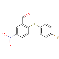 CAS:35985-70-7 | PC10577 | 2-(4-Fluorophenylthio)-5-nitrobenzaldehyde