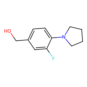 CAS: 676147-04-9 | PC106256 | [3-Fluoro-4-(pyrrolidin-1-yl)phenyl]methanol