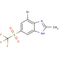 CAS:1417341-59-3 | PC10666 | 4-Bromo-2-methyl-6-[(trifluoromethyl)sulphonyl]-1H-benzimidazole