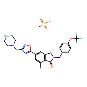 CAS: 1314217-69-0 | PC108427 | 7-Methyl-5-(3-(Piperazin-1-Ylmethyl)-1,2,4-Oxadiazol-5-Yl)-2-(4-(Trifluoromethoxy)Benzyl)Isoindolin-1-One Methanesulfonate