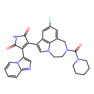 CAS: 603288-22-8 | PC108559 | 3-[9-Fluoro-1,2,3,4-Tetrahydro-2-(1-Piperidinylcarbonyl)Pyrrolo[3,2,1-Jk][1,4]Benzodiazepin-7-Yl]-4-Imidazo[1,2-A]Pyridin-3-Yl-1H-Pyrrole-2,5-Dione