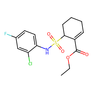 CAS: 243983-70-2 | PC111395 | Ethyl 6-(N-(2-chloro-4-fluorophenyl)sulfamoyl)cyclohex-1-enecarboxylate