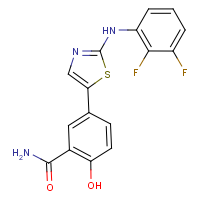 CAS:887267-22-3 | PC1205 | 2-(2,3-Difluorophenyl)amino-5-(salicylamid-5yl)-1,3-thiazole