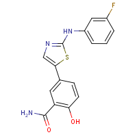 CAS:887267-26-7 | PC1213 | 2-(3-Fluorophenyl)amino-5-(salicylamid-5yl)-1,3-thiazole