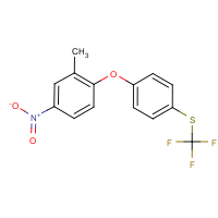 CAS:106310-21-8 | PC1432 | 2-Methyl-4-nitro-1-[4-(trifluoromethyl)sulphanylphenoxy]benzene