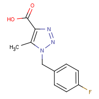 CAS:885950-27-6 | PC1454 | 1-(4-Fluorobenzyl)-5-methyl-1H-1,2,3-triazole-4-carboxylic acid
