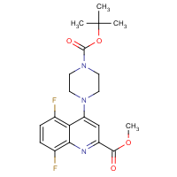 CAS:887267-66-5 | PC1892 | Methyl 5,8-difluoro-4-(piperazin-1-yl-N-BOC protected)quinoline-2-carboxylate