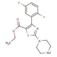 CAS:887267-68-7 | PC1895 | Ethyl 4-(2,5-difluorophenyl)-2-piperazin-1-yl-1,3-thiazole-5-carboxylate