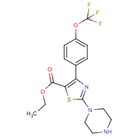 CAS:887267-70-1 | PC1898 | Ethyl 2-piperazin-1-yl-4-[4-(trifluoromethoxy)phenyl]-1,3-thiazole-5-carboxylate