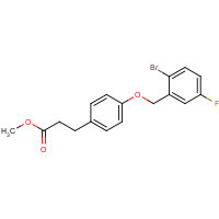 CAS: 1407516-40-8 | PC200021 | Methyl 3-{4-[(2-bromo-5-fluorophenyl)methoxy]phenyl}propanoate