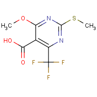 CAS:1186404-89-6 | PC200278 | 4-Methoxy-2-(methylthio)-6-(trifluoromethyl)pyrimidine-5-carboxylic acid