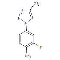 CAS:1353878-22-4 | PC200331 | 2-Fluoro-4-(4-methyl-1H-1,2,3-triazol-1-yl)aniline