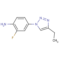 CAS: 1276538-16-9 | PC200336 | 4-(4-Ethyl-1H-1,2,3-triazol-1-yl)-2-fluoroaniline