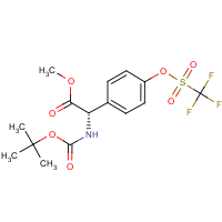 CAS:225517-17-9 | PC200378 | Methyl (2S)-2-{[(tert-butoxy)carbonyl]amino}-2-{4-[(trifluoromethane)sulfonyloxy]phenyl}acetate