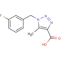 CAS: 1150703-55-1 | PC200487 | 1-(3-Fluorobenzyl)-5-methyl-1H-1,2,3-triazole-4-carboxylic acid