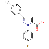CAS:618102-14-0 | PC200628 | 1-(4-Fluorophenyl)-3-(4-methylphenyl)-1H-pyrazole-5-carboxylic acid