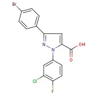 CAS: 618102-64-0 | PC200636 | 3-(4-Bromophenyl)-1-(3-chloro-4-fluorophenyl)-1H-pyrazole-5-carboxylic acid