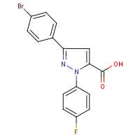 CAS:618102-71-9 | PC200638 | 3-(4-Bromophenyl)-1-(4-fluorophenyl)-1H-pyrazole-5-carboxylic acid