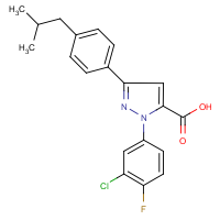 CAS: 618102-96-8 | PC200650 | 1-(3-Chloro-4-fluorophenyl)-3-(4-isobutylphenyl)-1H-pyrazole-5-carboxylic acid