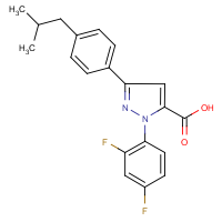 CAS: 618103-00-7 | PC200651 | 1-(2,4-Difluorophenyl)-3-(4-isobutylphenyl)-1H-pyrazole-5-carboxylic acid