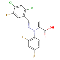 CAS:618382-97-1 | PC200660 | 3-(2,4-Dichloro-5-fluorophenyl)-1-(2,4-difluorophenyl)-1H-pyrazole-5-carboxylic acid