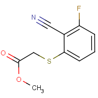 CAS:262433-37-4 | PC210060 | Methyl 2-[(2-cyano-3-fluorophenyl)sulfanyl]acetate