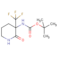 CAS:195196-07-7 | PC2498 | tert-Butyl 2-oxo-3-(trifluoromethyl)piperidin-3-ylcarbamate